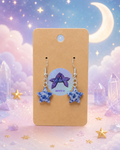 Children's Star Earrings Blue Spot