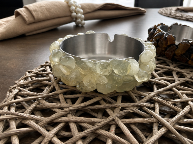 Crystal Ashtray--Citrine Crystal ashtray